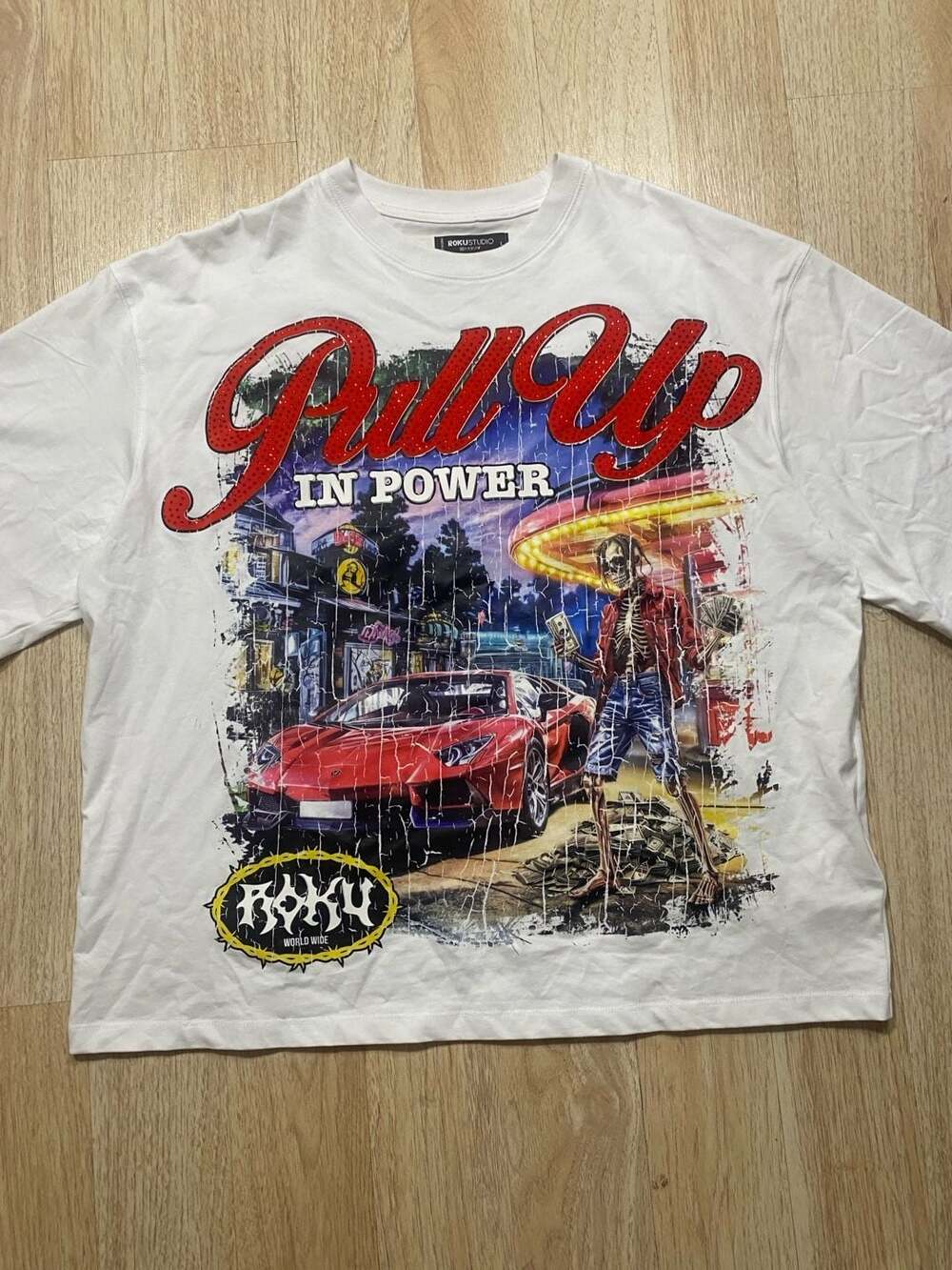 Roku Studio Men's Pull Up In Power Boxy Graphic T-Shirt